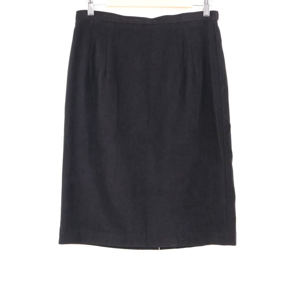 Black Vegan Suede‎ Pencil Skirt Women Holiday Party Office Closet Staple Size 8